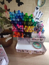 Набір акварельних маркерів двосторонні, 100 шт Brush Pens фломастери на водній основі в кейсі