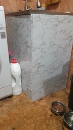 Набор самоклеящаяся ПВХ пленка 2 шт по 0,6х3м, HOME DESIGN, интерьерная, водостойкая, для мебели и кухни, цвет светло-серый мрамор фото от покупателей 9