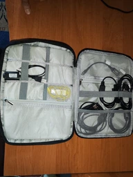Сумка-органайзер для кабелів (дротів) та електроніки UrbanGear Travel Digital Bag (2 відділення) Чорна фото від покупців 2