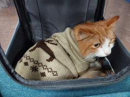 Свитер для котов (кошек) Лось M Бежевый
