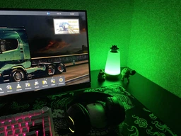 Сенсорная настольна LED лампа - ночник RGB с аккумулятором / регулированая яркость / смена цветов + пульт управления фото от покупателей 1