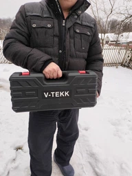 Аккумуляторная пила цепная на 8 дюймов V-Tekk + 2 аккумулятора пила минипила 3600 об/мин с функцией механической смазки + кейс фото от покупателей 9