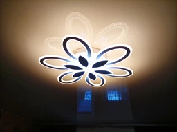 Люстра светодиодная потолочная LUMINARIA AURORA DOUBLE 120W 6F 620/80 WHITE 220V IP20, LED светильник с пультом ДУ фото от покупателей 1