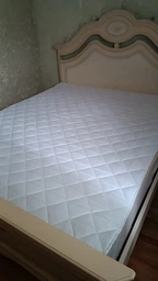 Наматрацник Sleepingg 80х190 см Захисний стьобаний антиалергенний з гумками по кутах, мікрофібра, білий (4820182651663) фото від покупців 12