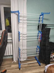 Сушарка для білизни для підлоги Garment Rack With Wheels TM-0035 на 20 кг 3 яруси на колесах фото від покупців 13