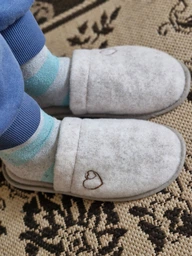Женские домашние тапочки утепленные меховые с закрытым носком Twins Войлочные HS-OZ Lama с вышивкой 15904 36/37 24 см Коричневые (4820182097850)