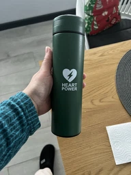 Термопляшка HeartPower 500 мл з дисплеєм | Зберігає холод до 12 годин | Для спорту та подорожей фото від покупців 1