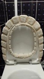 Мягкий универсальный, теплый чехол Toilet seat cover для унитаза фото от покупателей 2