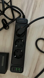 Сетевой фильтр-удлинитель RZTK Power Strip Pro 3 + 2 USB-A + USB-С (PD20W) Black 2 м фото от покупателей 4