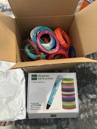3D-ручка RZTK ArtPen с разноцветным эко-пластиком 250 м + Книга с трафаретами Purple фото от покупателей 12