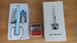 Професійний безпровідний фрезер для манікюру та педикюру Nail Machine 8809 машинка для манікюра та педикюра і УФ лампа + подарунок 12 насадок, голубий
