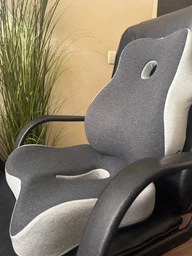 Комплект ортопедических подушек для сидения и спины Memory Foam на офисное кресло в машину автомобиль под поясницу от боли в копчике геморроя анатомическая с эффектом памяти разгрузка позвоночника для водителя на стул удобная противоскользящая