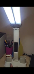 Лампа настольная с аккумулятором для маникюра LED с двумя плафонами подставкой для телефона сенсорным управлением 3 режима света USB лампы LED светодиодные на аккумуляторе фото от покупателей 6