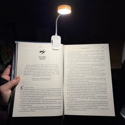 Лампа настольная светодиодная с прищепкой для чтения с регулировкой режима яркости 3 уровня цветов фото от покупателей 1