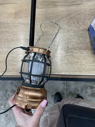 Аккумуляторная кемпинговая LED подвесная лампа 1200мАч освещение на 360 градусов влагозащищенный фонарь светильник с крючком 24х11см UKC K-20