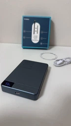 Магнитный павербанк Lexego 10000 mAh Gray PD 20W с беспроводной зарядкой MagSafe портативный внешний беспроводной аккумулятор, батарея магсейф для iPhone Android айфона MWPQ1-10-GR фото от покупателей 4