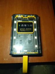 Корпус повербанка под АКБ 3x18650, LED Display, светильник 8 диодов, 10W 2xUSB-A, in: Type-C, MicroUSB | black-yellow-transparent | XMSJ3X1865KYT фото от покупателей 5