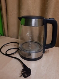 Електрочайник Electrolux 1.7л, Strix, скло, сріблясто-чорний фото от покупателей 5