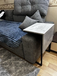 Стол журнальный приставной Терри Комбо Ferrum-decor 345x662x440 Черный металл ДСП Сосна Кембра 16 мм (TERRIK003) фото от покупателей 3