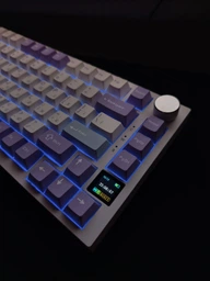 Механічна ігрова клавіатура AJAZZ AK820 RGB Pro для геймерів: Hot-Swap, Gasket Mount, 81 клавіша, PBT кейкапи провідна White-Purple фото від покупців 16