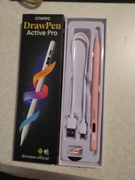 Стилус стильный модный с дисплеем DrawPen Active Pro для iPhone iPad Android планшета телефона сенсорного экрана подарок девочке женщине ученице для рисования письма учебы заметок творчества скетчей художественный дизайнерский рисовальный розовый (21014) фото от покупателей 2
