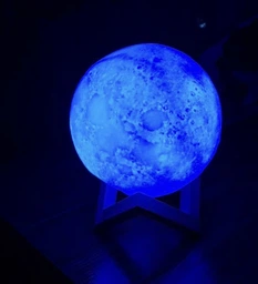 Ночник 3D аккумуляторная Луна Светильник 5 режимов 5 цветов 3D Moon Touch USB фото от покупателей 13