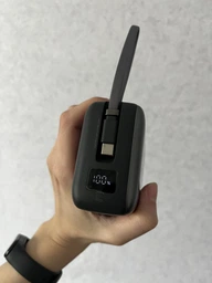 Повербанк 20000 mAh 45W для ноутбука Foneng PX138 з LED дисплеєм і швидким заряджанням PD/QC USB-C порт вбудований кабель Type-C універсальний потужний портативний повер банк 20 000 power bank павербанк для телефона iPhone Samsung роутера планшета gray фото від покупців 2