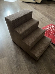 Прикроватные ступеньки , пандус для собачек 40*35*50 бежевый на четыре ступеньки фото от покупателей 3