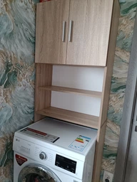 Тумба под стиральную машину МП-006 с полками 640х1900х250 мм Апалачи, Nikoshop