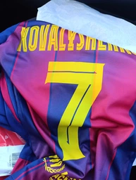 Футбольна форма дитяча з індивідуальним нанесенням Barcelona (Барселона), сезон 2026, 30 розмір, ріст 160-165 см, червоно-синій