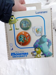 Набор детской столовой посуды 3 предмета Luminarc Monsters University P9261