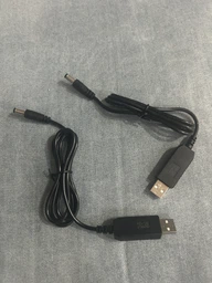 Кабель для роутера от повербанка с преобразователем на 12V, DC 2.1x5.5mm, USB 5V->12V, 1м Черный фото от покупателей 6