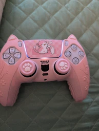 Качественный защитный силиконовый чехол Cat Ear Pink для геймпада Sony DualSense PS5 + накладки на стики [466129389] фото от покупателей 2