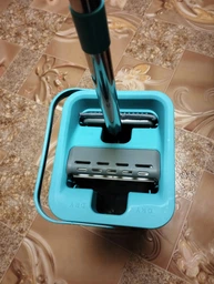 Швабра с ведром и самоотжимом Scratch Cleaning Mop для уборки и мытья пола со складной ручкой Беж-коричневое фото от покупателей 1