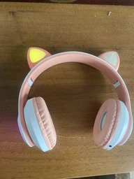 Беспроводные наушники с кошачьими ушками CAT EAR Bluetooth 5.0 + EDR детские наушники, игровые с блютуз гарнитурой и LED подсветкой, розовые VIV-23M фото от покупателей 9