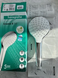 Душевая лейка HANSGROHE Croma Select EcoSmart однорежимная 110мм пластик белая 26805400