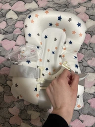 Матрацик для купання дитини "Bath&Care" з кріпленням у ванночку білий з зірочками (SC1001)