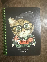 Блокнот Optima Pets Fashion: Cat А5 у клітинку 80 аркушів (O20832-26)