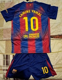 Детская футбольная форма FC Barcelona 2025/26 — Lamine Yamal №10 (домашняя) размер 30 (рост 160–165 см)