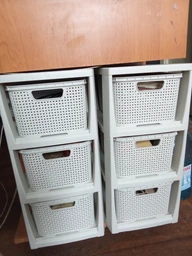 Комод на 3 ящики RATTAN міні білий 1725-1 Branq