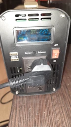 Інвертор напруги Voltronic AEV5500W, 12/220V з апроксимованою синусоїдою, 2 універсальні розетки, 2*USB (DC:5V/2.4A), клемні дроти, BOX (YT28507)