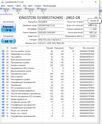 Твердотельний накопитель Kingston A400, 240GB, 2.5", SATAIII, 3D NAND
