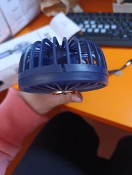 Вентилятор N15 акумуляторний, 1800mAh, портативний, ручний, з підставкою під телефон, Type-C, 2.5W, 3.5-7h, Blue