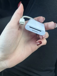 Перехідник для Apple Lightning на SD TF Card Reader для читання карток пам'яті для iPhone iPad White