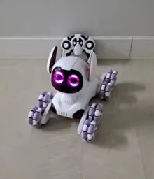 Робот собака интерактивная игрушка радиоуправляемый щенок песик детская игра для детей роботизированный музыкальный с дистанционным управлением пультом световыми звуковыми эффектами выполняет трюки аккумуляторный