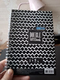 Записна книжка Buromax Double А5 на пружині 96 аркушів у клітинку тверда обкладинка (BM.24571101-01) фото від покупців 1