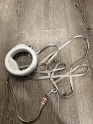 Повідець-рулетка для собак WAUDOG R-leash, кругла, XS-M, до 40 кг, 2,9 м, світловідбиваюча стрічка блакитний фото від покупців 3