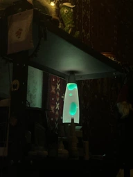Воскова лава лампа Motion Lamp з підсвічуванням від мережі та кнопкою вимкнення 37 см Зелений