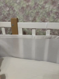 Защитные бортики на кроватку для новорожденного 2в1 защита на кроватку 320*27 см. и 150*27 см., мягкий Бортик для кроватки, Белый