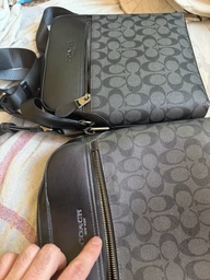 Сумка чоловіча шкіряна Coach Houston Black Grey CH8243768bl фото від покупців 2